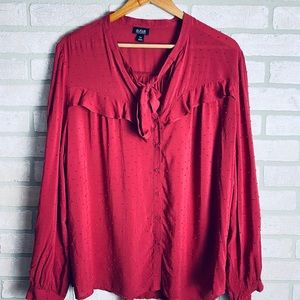 a.n.a Blouse with Neck Tie Detail